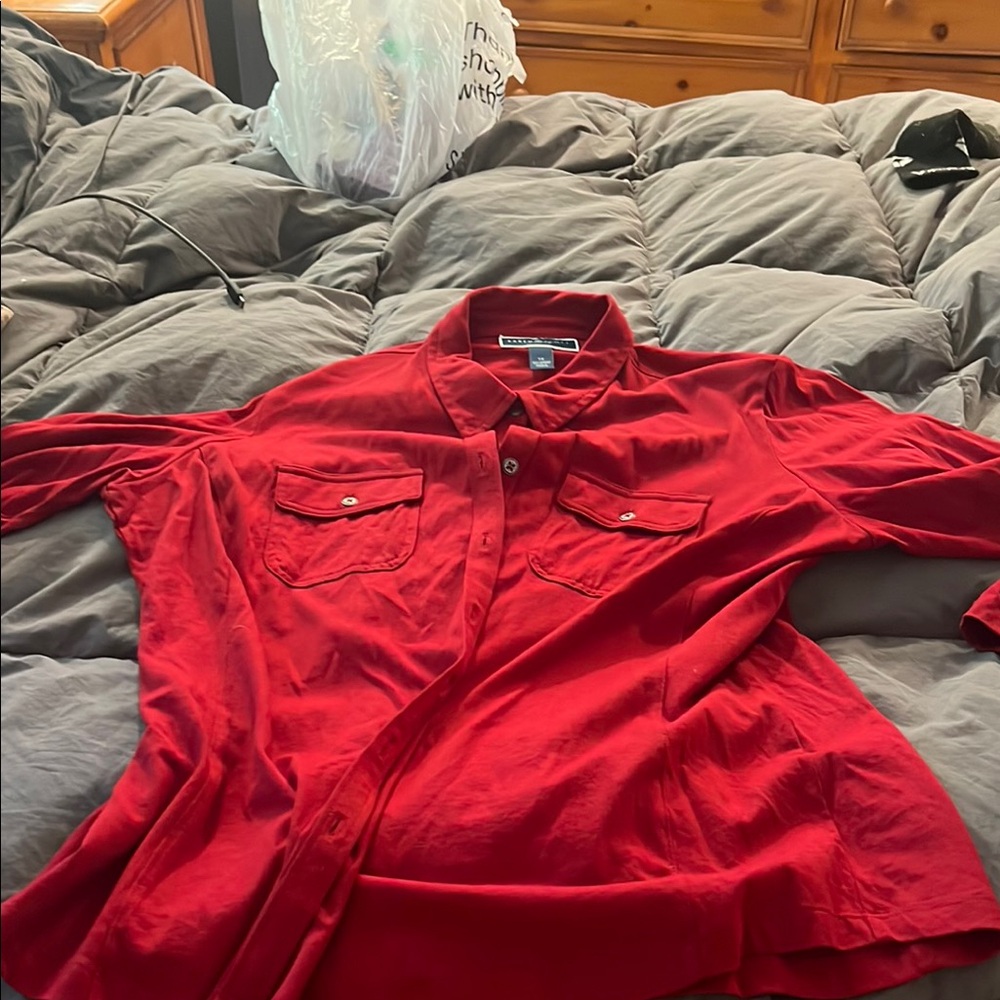 Ralph Lauren Red Button-Up Shirt